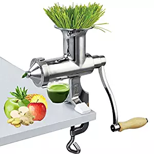 Happybuy Wheatgrass Extractor Portable Wheatgrass Juicer with 3 Sieves Wheatgrass Juicers Manual Stainless Steel Wheatgrass Extractor Machine for Wheat Grass Fruit Vegetable