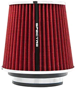 Spectre Performance 8132 Universal Clamp-On Air Filter: Round Tapered; 3 in/3.5 in/4 in (102 mm/89 mm/76 mm) Flange ID; 6.719 in (171 mm) Height; 6 in (152 mm) Base; 4.75 in (121 mm) Top