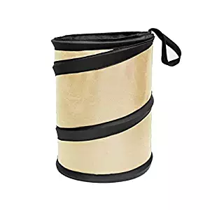 FH Group FH1121BEIGE Beige Car Garbage Trash Can (Collapsible and Compact Size Large)