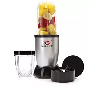 Magic Bullet, 7-Piece, Silver, 250W high-torque power base, Grate, grind, blend, chop and mix with one machine (1)