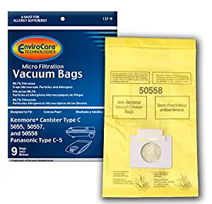 EnviroCare Kenmore Mircrofiltration Canister Vacuum Bags, 9 Pack