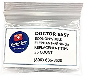 Doctor Easy Economy/Bulk Elephant & Rhino Replacment Tips, Bag of 25