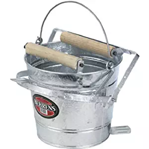 Behrens Galvanized Mop Bucket with Rollers, 3-Gallon