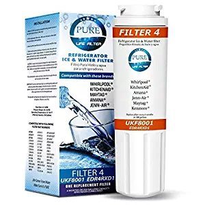 PureLife Filter 4 UKF8001 Refrigerator Ice&Water PREMIUM Replacement Filter Compatible with Maytag Whirlpool KitchenAid Jenn-Air Amana Kenmore