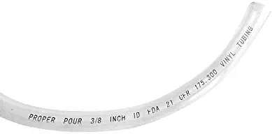 25 ft 3/8" ID 1/2" OD Vinyl Tubing - FDA Approved - By Proper Pour
