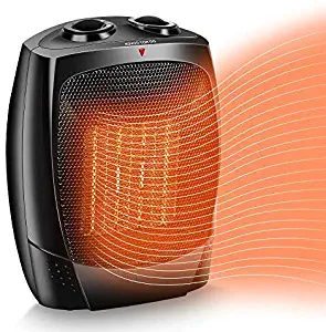 Air Choice Electric Space Heater 1500W Portable Electric Heater, Up to 200 sqft,Tip-Over & Overheat Shut-Off,3 Modes Adjustable, Personal Mini Ceramic Room Heater with Adjustable Thermostat