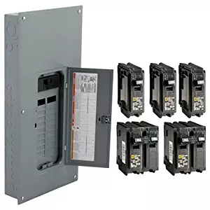 Square D by Schneider Electric HOM2040M200PCVP Homeline 200-Amp 20-Space 40-Circuit Indoor Main Breaker Load Center Value Pack, Plug-on Neutral Ready