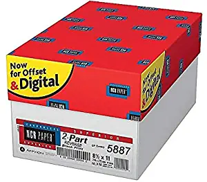 2500 Sets, 8-1/2" x 11" Pre Collated, Carbonless Paper, 2 Part Reverse, (White, Canary),Ncr5887 Category: Copy and Multi Purpose Paper