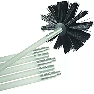 Deflecto Dryer Duct Cleaning Kit, Lint Remover, Extends Up To 12 Feet, Synthetic Brush Head, Use With or Without a Power Drill