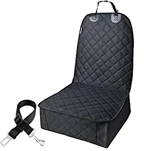 URPOWER Pet Front Seat Cover for Cars 100%waterproof Nonslip Rubber Backing with Anchors, Quilted, Padded, Durable Pet Seat Covers for Cars, Trucks & SUVs