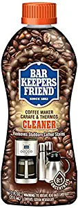 Bar Keepers Friend Coffee Maker Cleaner (12 oz) - Removes Oily Residue, Tannins and Stains - For Single-Cup and Automatic Drip Coffee Makers and Espresso Machines